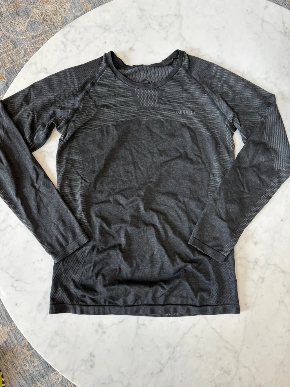 Merrell Seamless Mesh Base Layer Long Sleeve Top Gray M